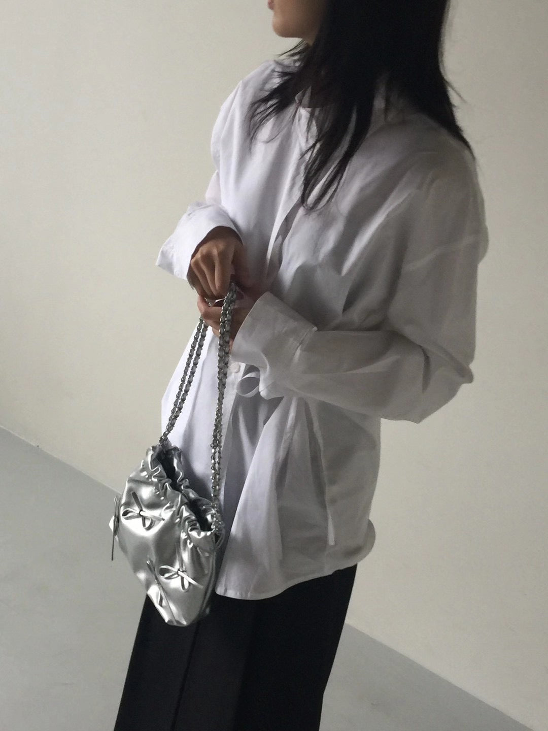 【新增新色-紫色💜5色選擇】 Ribbon chain shoulder bag(pre order)