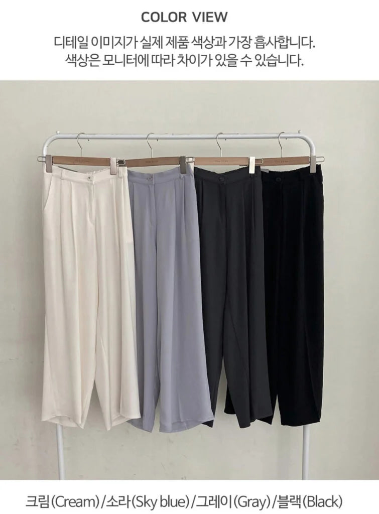 <Comeback款❤️🔥>【3個尺寸‼️小高個子都適合🪞】 High waist cool ice texture slacks(pre order)