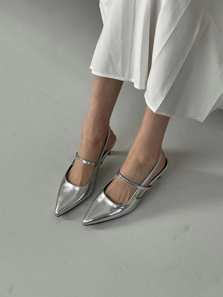 <首批限時直減$40!!>【適合初試穿高跟鞋女生🐦⬛】 Little buckle pointed toe heels(pre order)