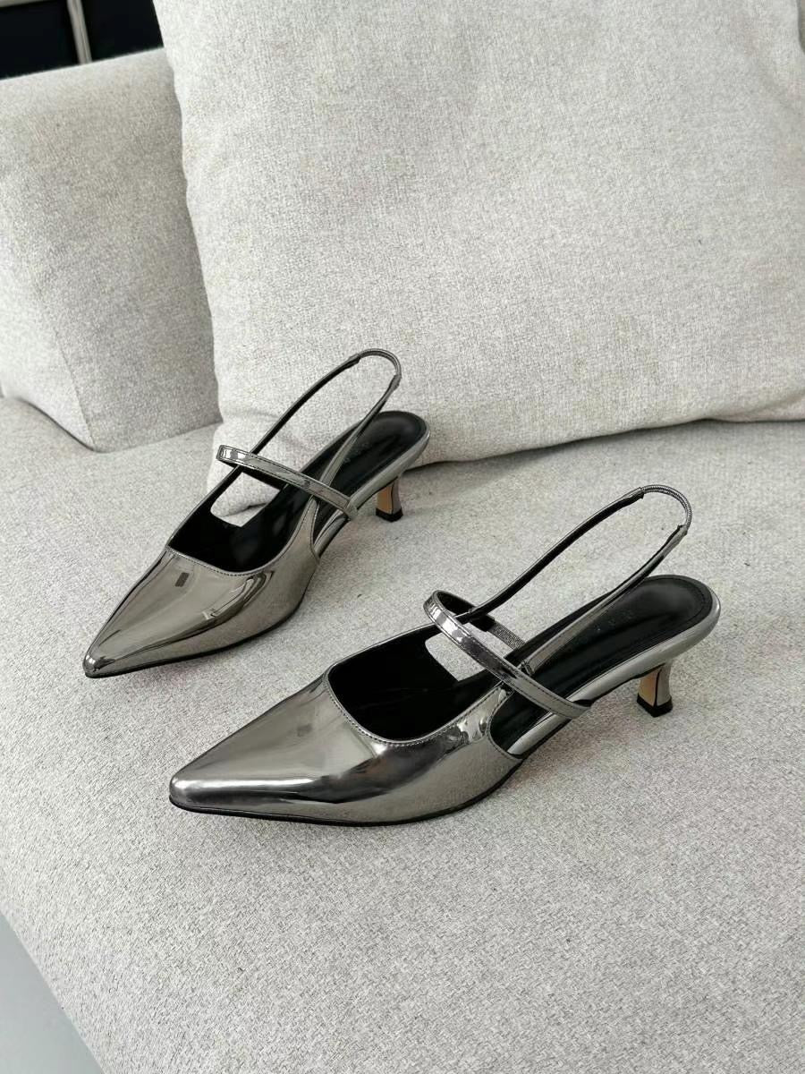 <首批限時直減$40!!>【適合初試穿高跟鞋女生🐦⬛】 Little buckle pointed toe heels(pre order)