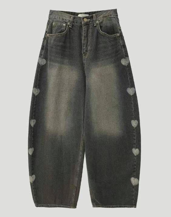 Vintage heart balloon jeans(pre order)