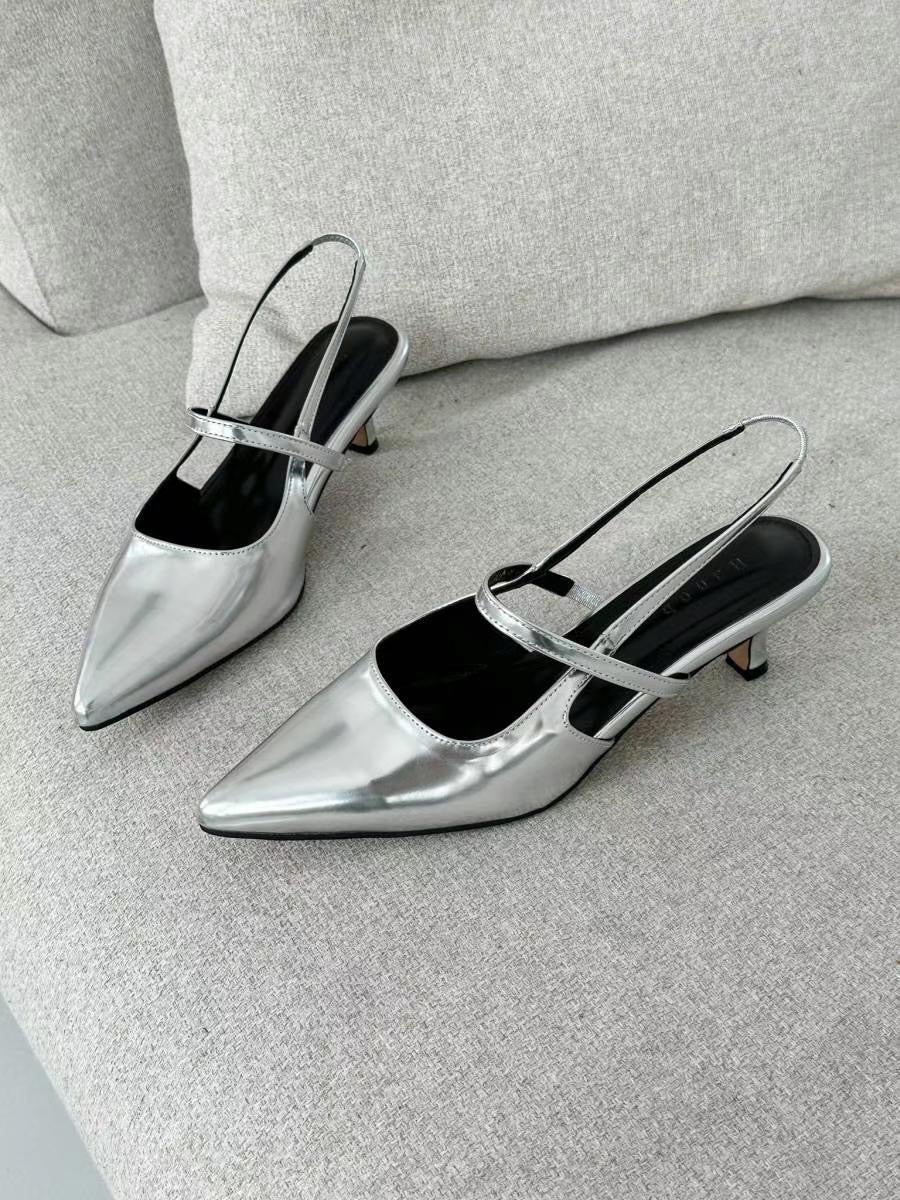 <首批限時直減$40!!>【適合初試穿高跟鞋女生🐦⬛】 Little buckle pointed toe heels(pre order)