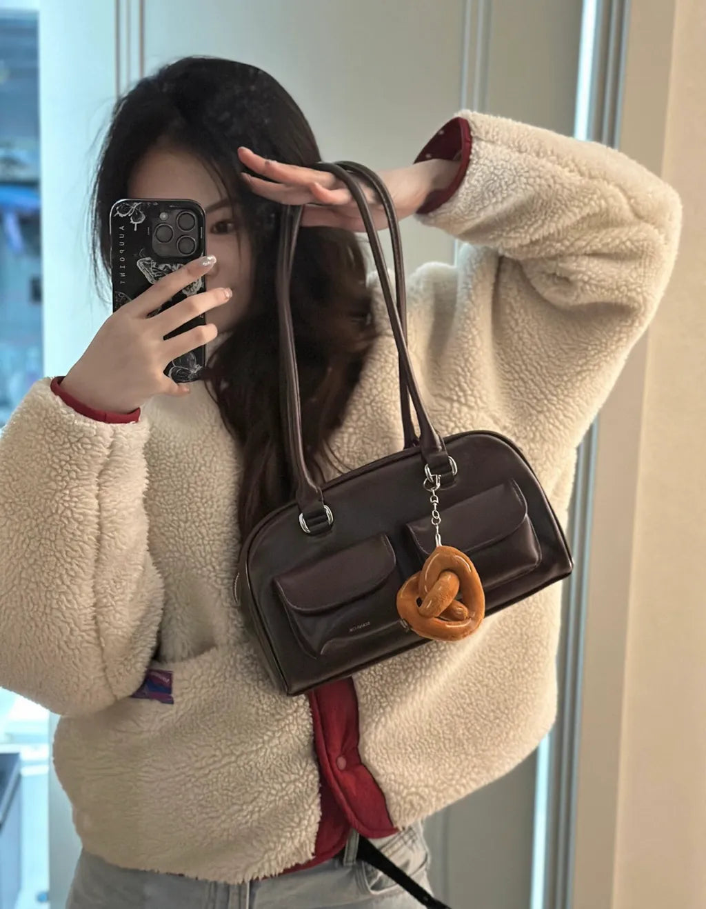 【許允真/Minji同款🤍】Stand oil chubby bag(pre order)