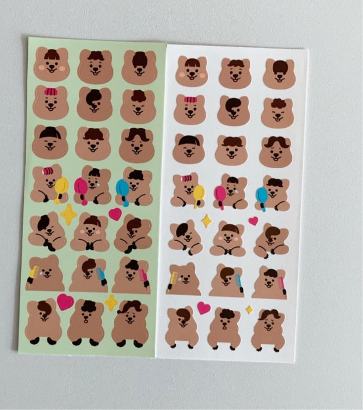 Young forest bangs bear sticker(pre order)