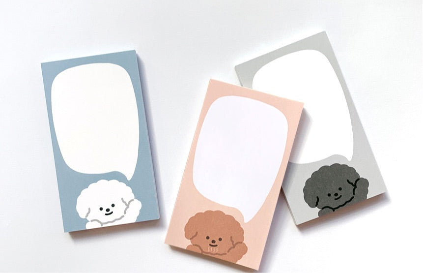 Damigrim poodle mini memo pad(pre order)