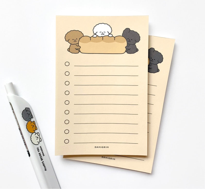 Damigrim poodle check list memo pad(pre order)