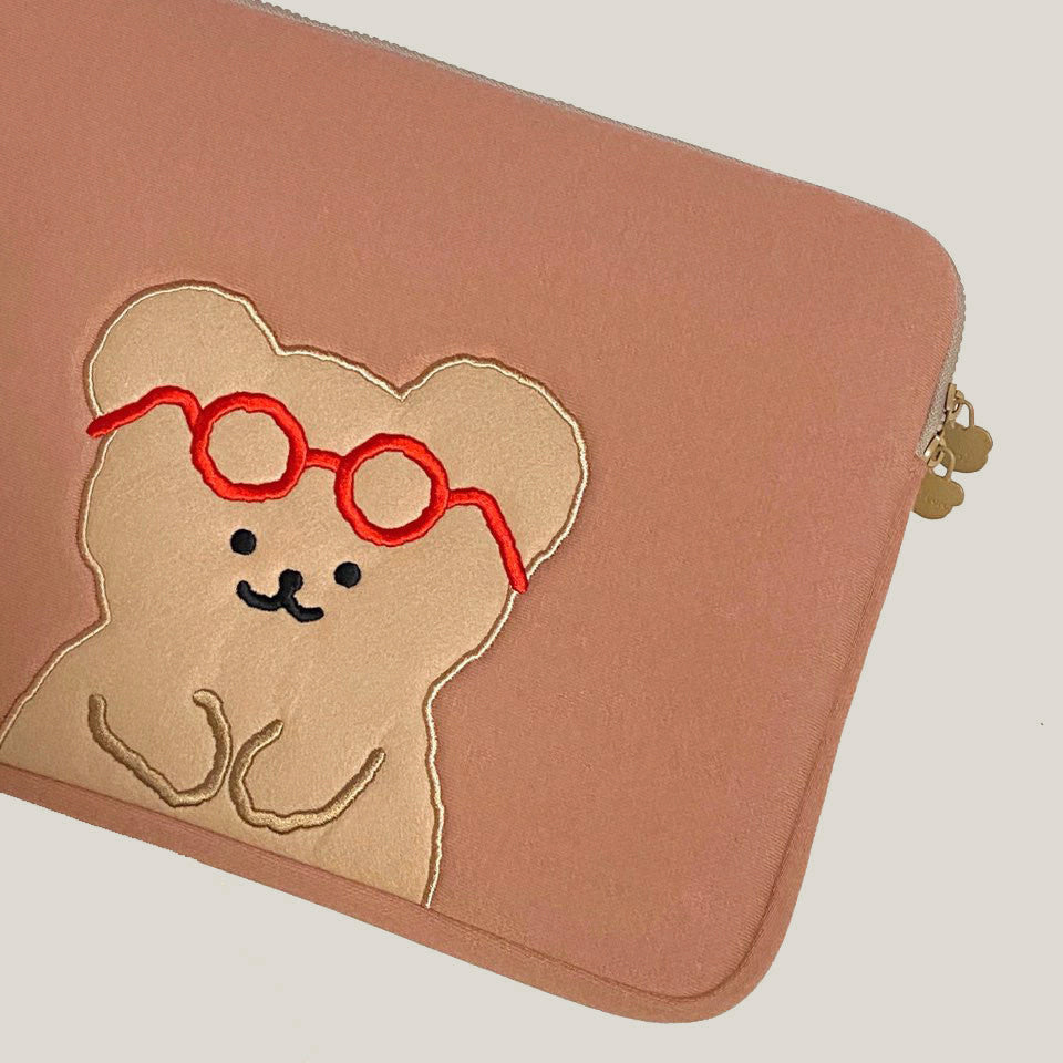 TETEUM peach 13/15 inch. laptop pouch(pre order)