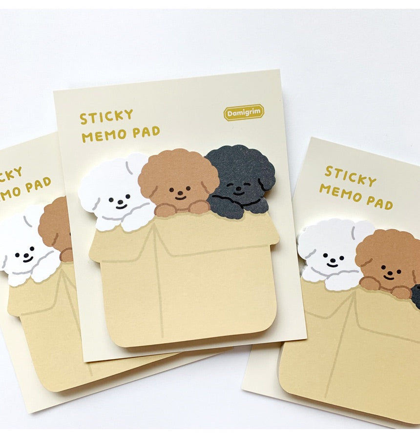 Damigrim three poodles sticky memo(pre order)
