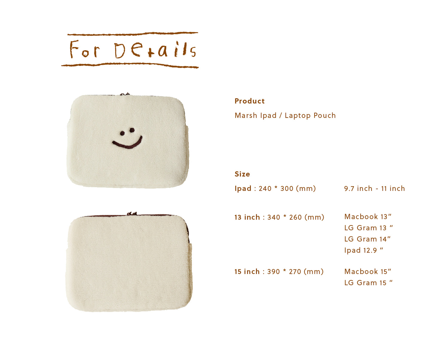 Dinotaeng I’m marsh i-pad/laptop pouch(pre order)