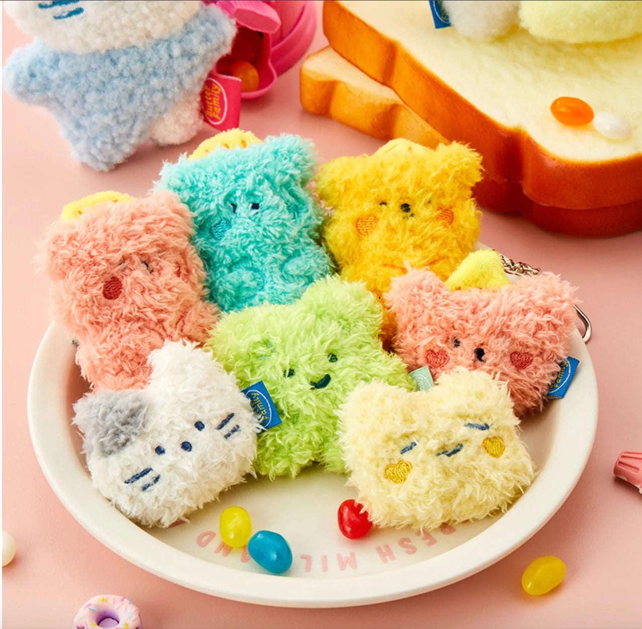Butter family mini face keyring(pre order)