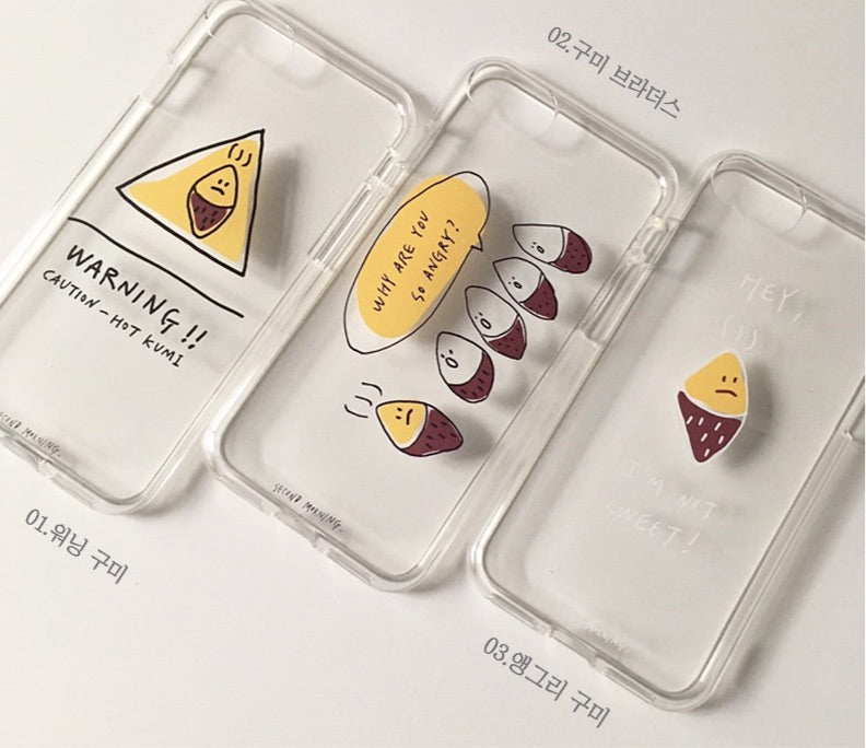 Second morning hot kumi colorless phone case(pre order)