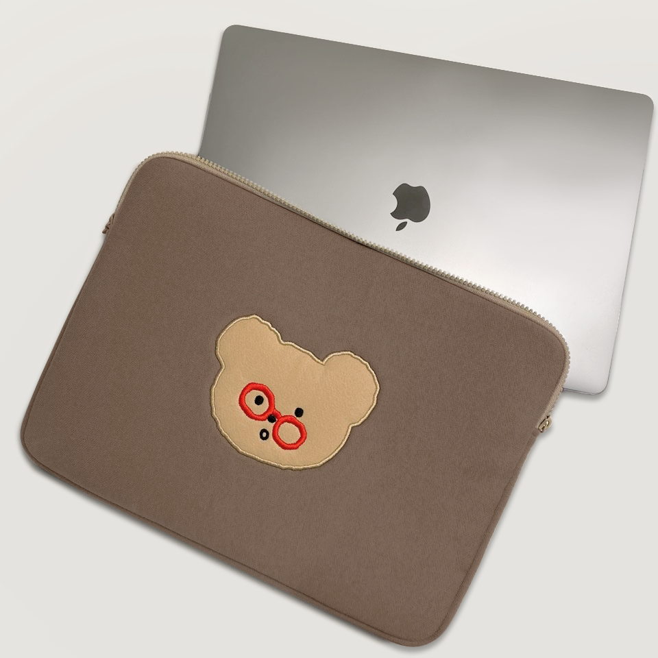 TETEUM cocoa 13/15 inch. laptop pouch(pre order)
