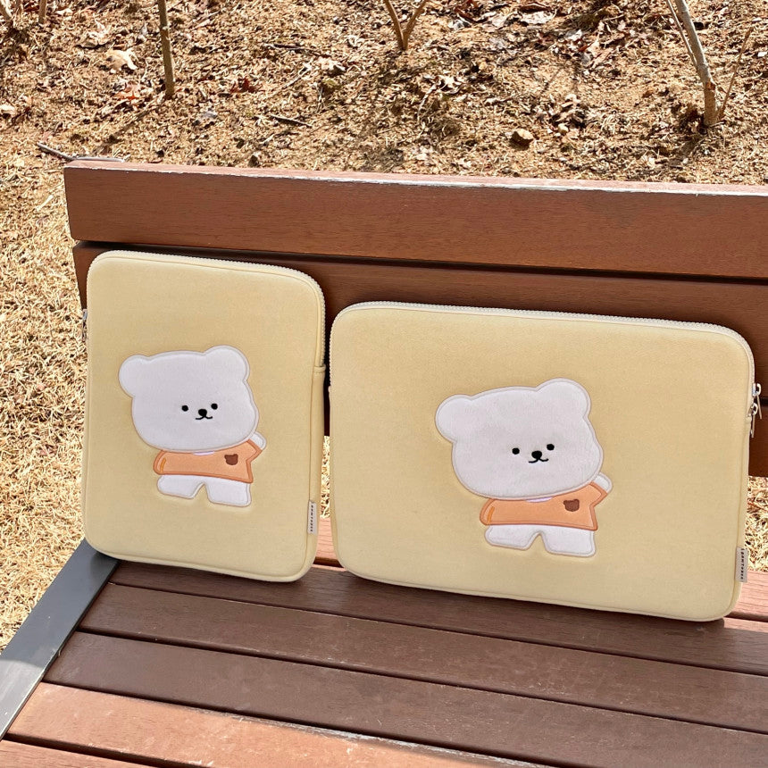 Bamtoree yellow i-pad/laptop pouch(pre order)