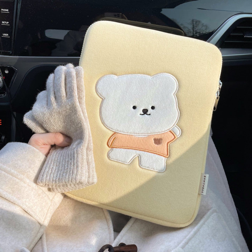 Bamtoree yellow i-pad/laptop pouch(pre order)