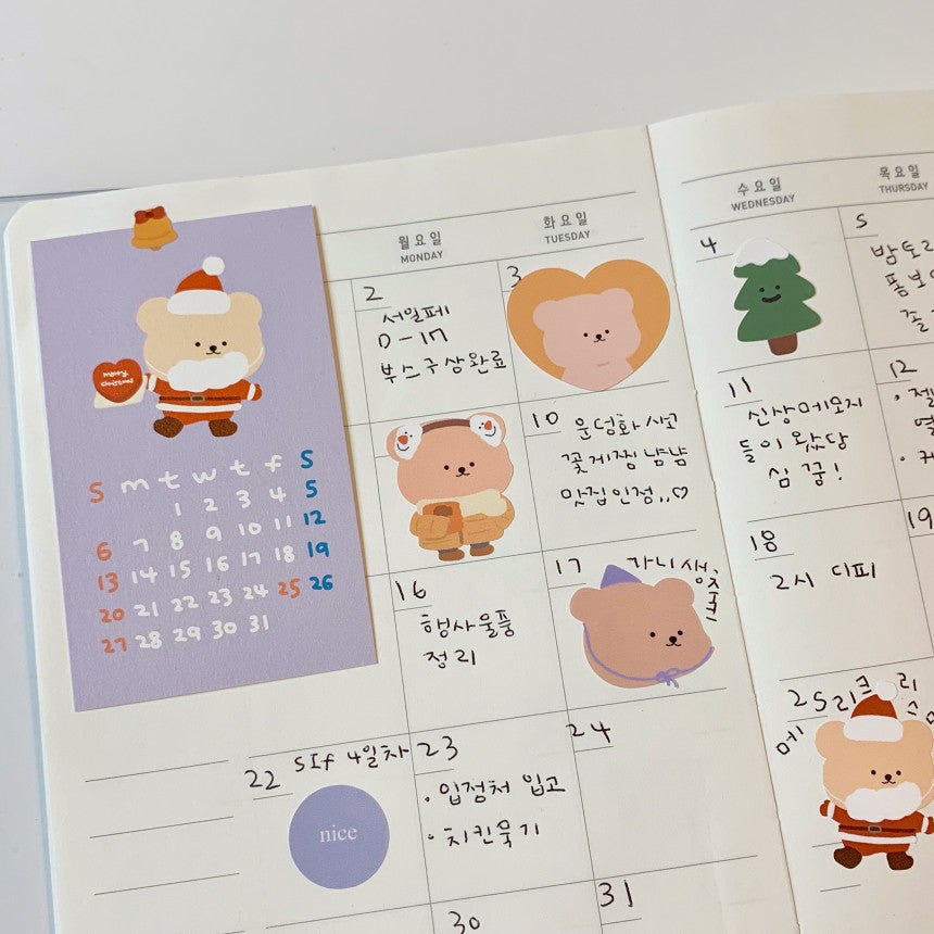 Bamtoree hat bear die-cut sticker(pre order)
