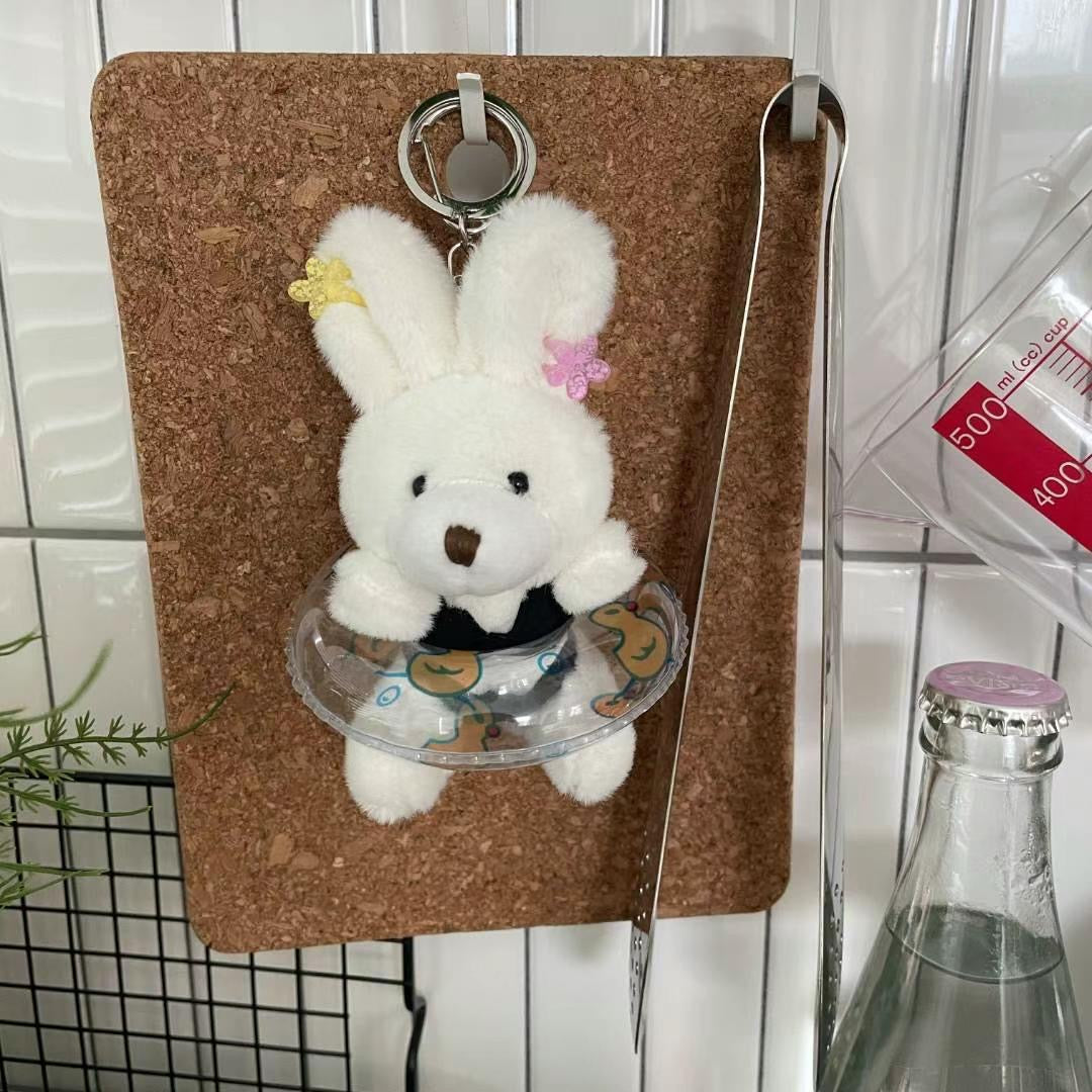 Bikini泳圈黑白兔key chain(pre order)