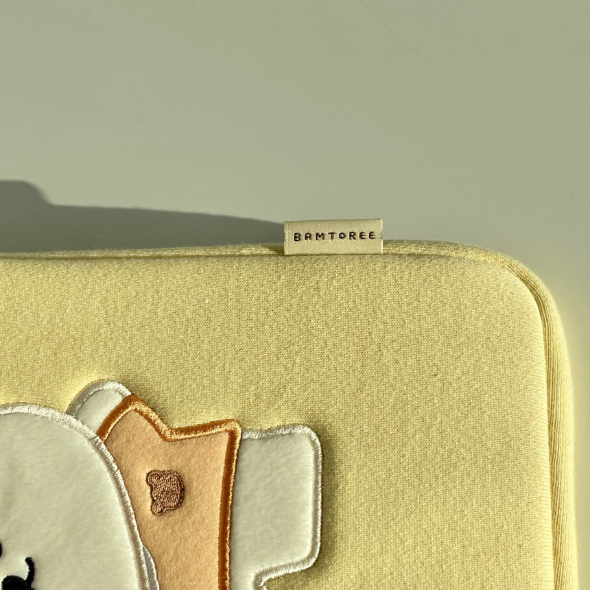 Bamtoree yellow i-pad/laptop pouch(pre order)