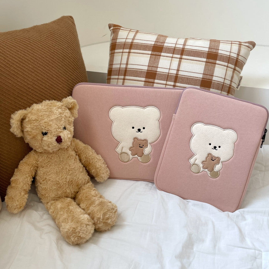 Bamtoree cookie bear i-pad/laptop pouch(pre order)