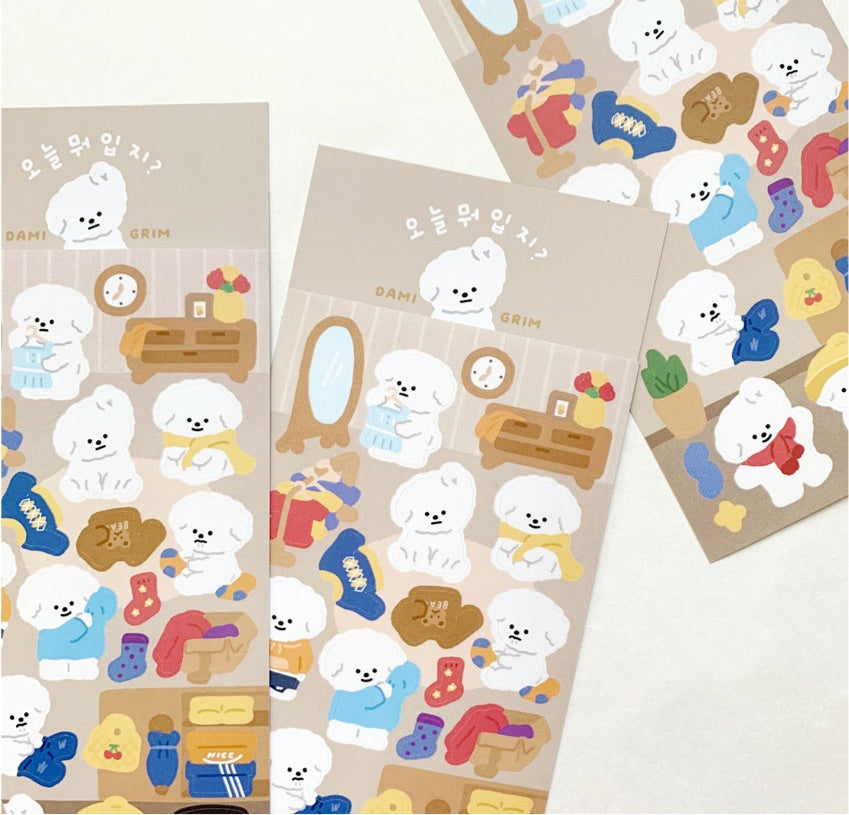 Damigrim what’s to wear today sticker(pre order)