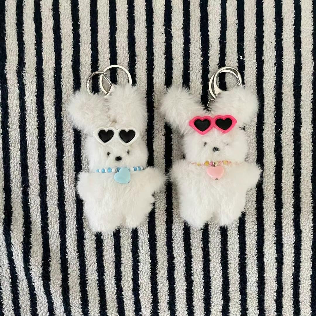 心心墨鏡白色兔兔key chain(pre order)