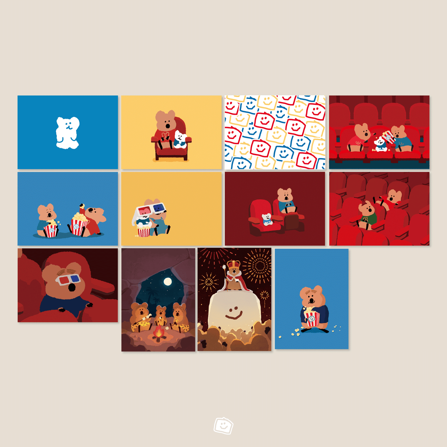 Dinotaeng Marshville cinema postcard set<12p>(pre order)