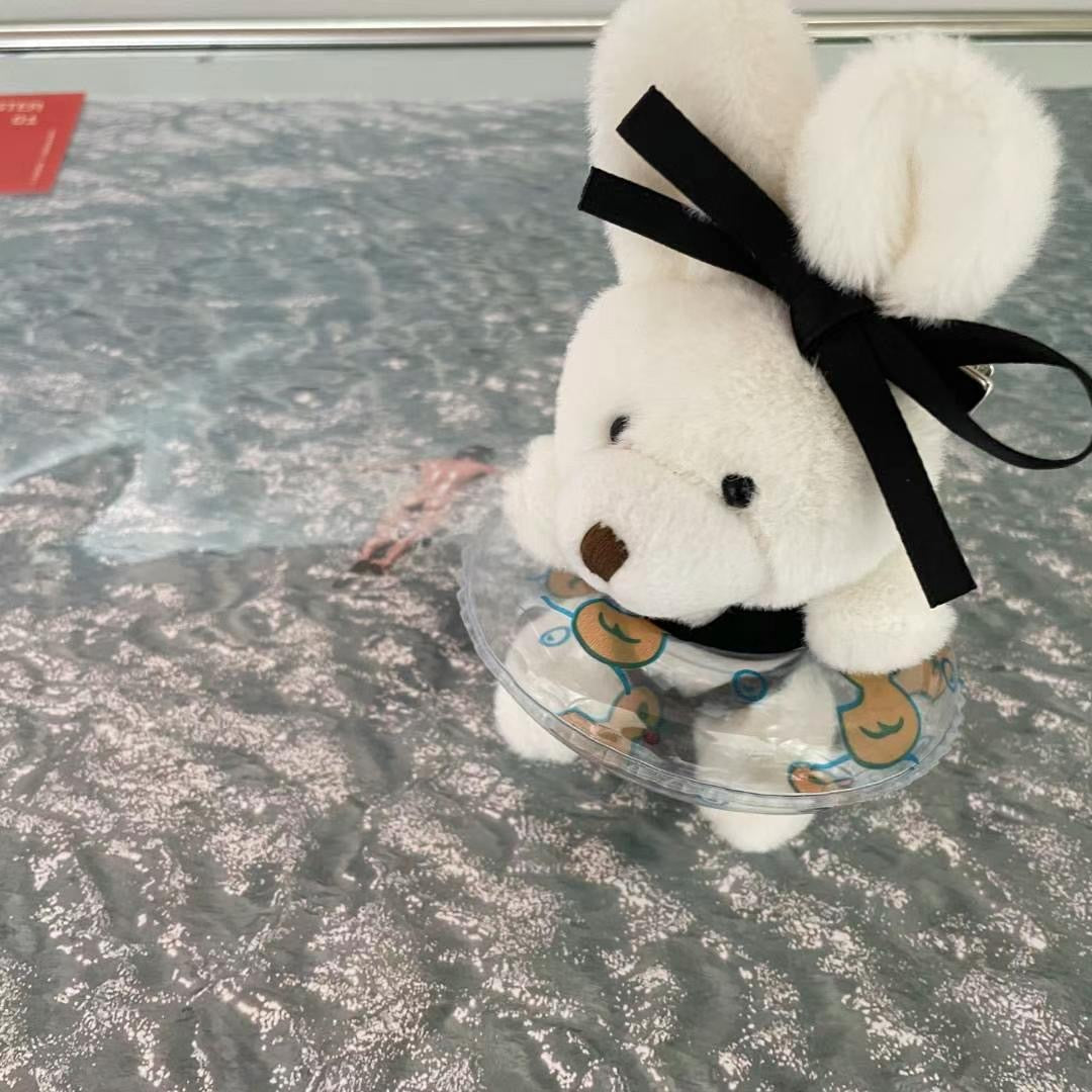 Bikini泳圈黑白兔key chain(pre order)