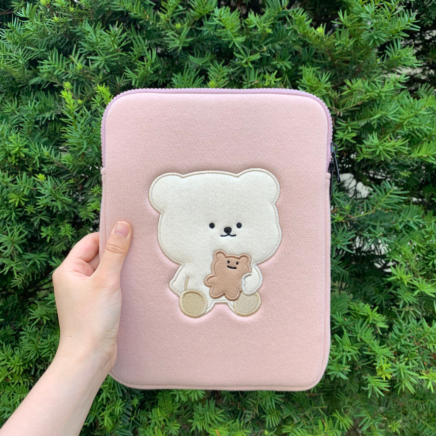 Bamtoree cookie bear i-pad/laptop pouch(pre order)