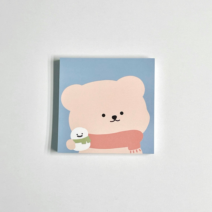 Bamtoree snowman bear memopad(pre order)