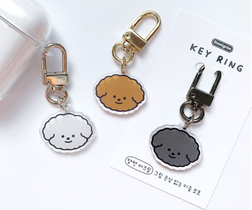 Damigrim poodle puppy face key ring(pre order)