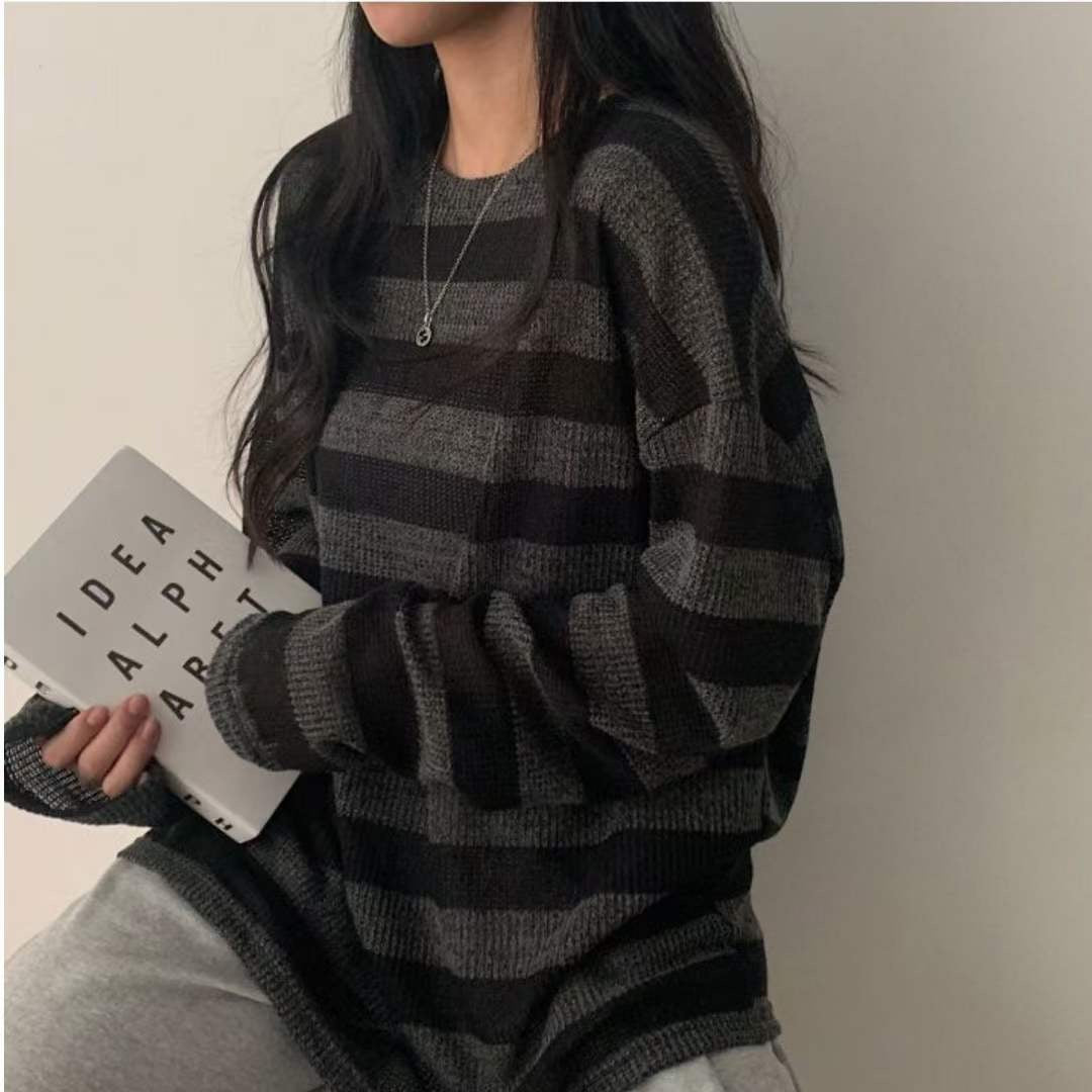 【男女可穿😚可當情侶款🎱】 Oversize striped tee(pre order)