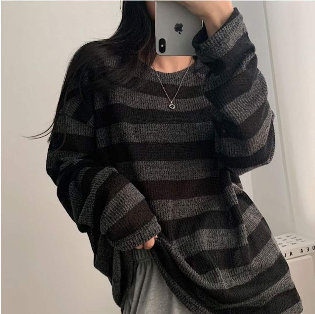 【男女可穿😚可當情侶款🎱】 Oversize striped tee(pre order)