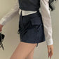 Denim ribbon vest+skirt SET(pre order)