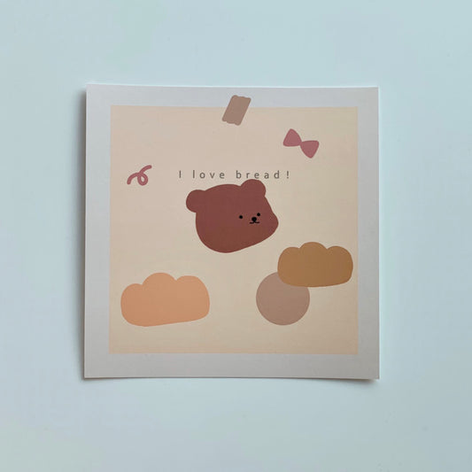 Bamtoree I love bread! postcard(pre order)