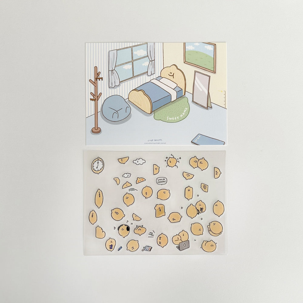 Second morning lemon’ room sticker(pre order)