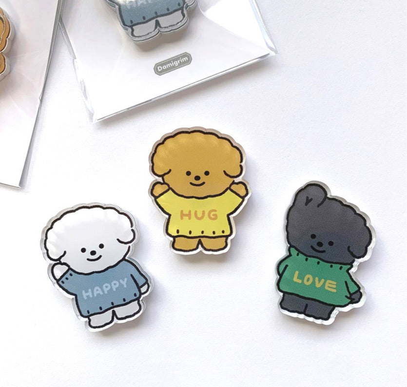 Damigrim knitted poodle fridge magnet(pre order)