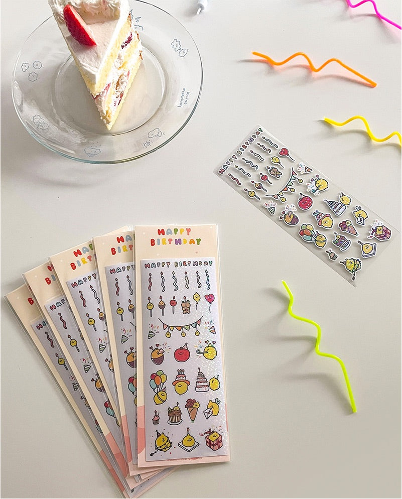 Second morning happy birthday sticker(pre order)