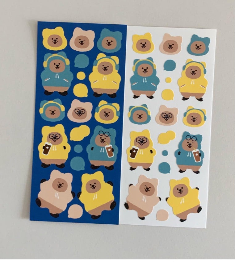 Young forest hoodie bear sticker(pre order)