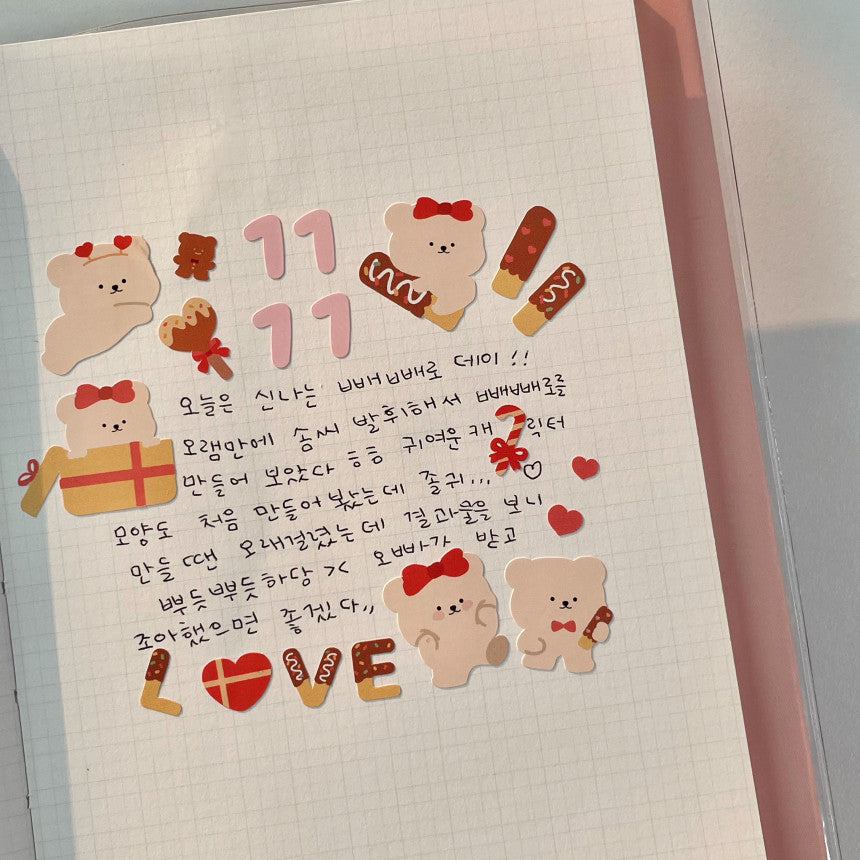 Bamtoree pepero die-cut sticker<2pcs>(pre order)