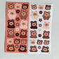 Young forest teddy bear sticker(pre order)