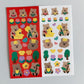 Young forest scissor flower bear sticker(pre order)