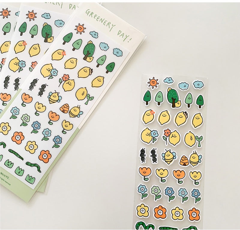 Second morning greenery day sticker(pre order)