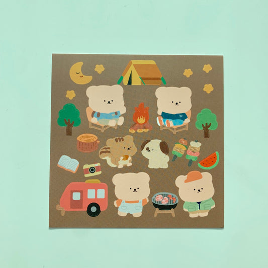Bamtoree camping die-cut sticker(pre order)